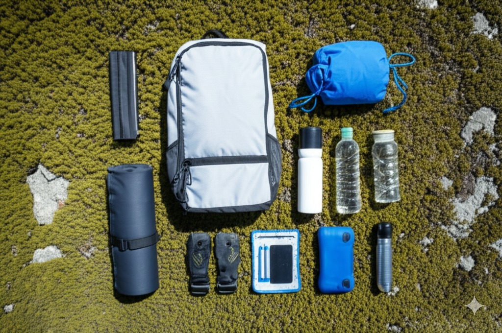 Minimalist backpack setup